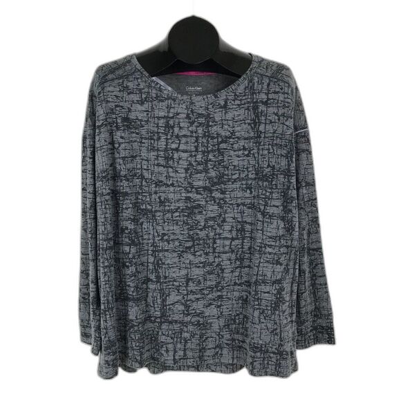 Calvin Klein Performance Quick Dry Long Sleeve Tee Women's Plus 1X Active Gym - Picture 1 of 11